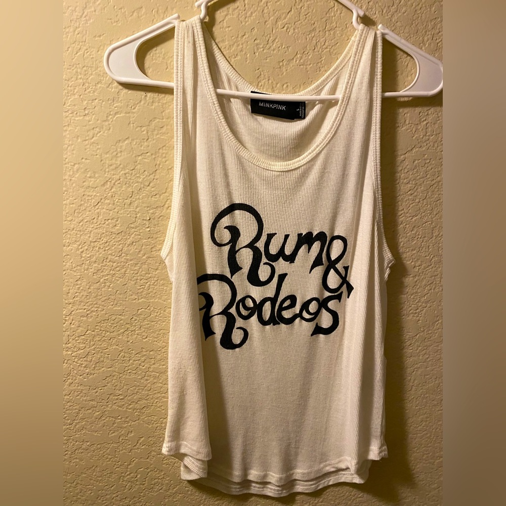 Mink Pink Rum and Rodeos tank top size Large